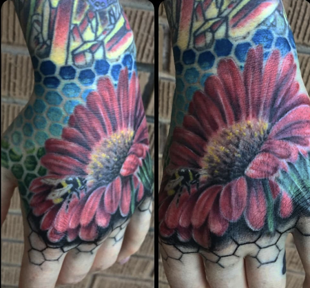 Tattoos - Marcus Judd Geometric Flower - 144623